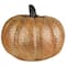 7.5" Gold & Orange Textured Pumpkin Fall Decoration